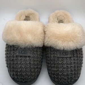 UGG Gray and Cream Women's Slippers